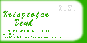 krisztofer denk business card